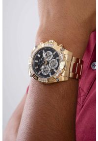 Guess zegarek męski kolor złoty. Kolor: złoty. Materiał: materiał #2