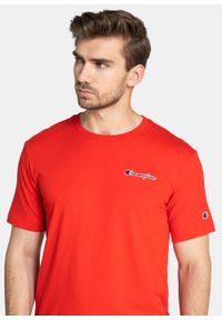 Koszulka męska Champion Organic Cotton Blend Small Script Logo T-Shirt (216480-RS011). Kolor: czerwony. Materiał: materiał #4