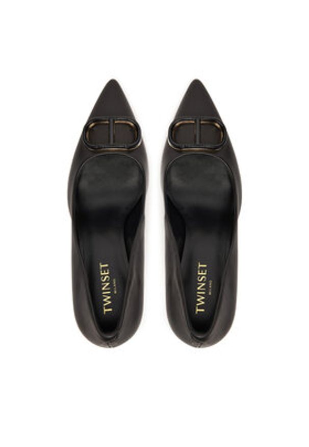 TwinSet - TWINSET Szpilki 252TCP032 Czarny. Kolor: czarny. Materiał: skóra. Obcas: na szpilce