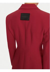 Hugo - HUGO Marynarka Asmalla-1 50533901 Czerwony Slim Fit. Kolor: czerwony. Materiał: syntetyk #3