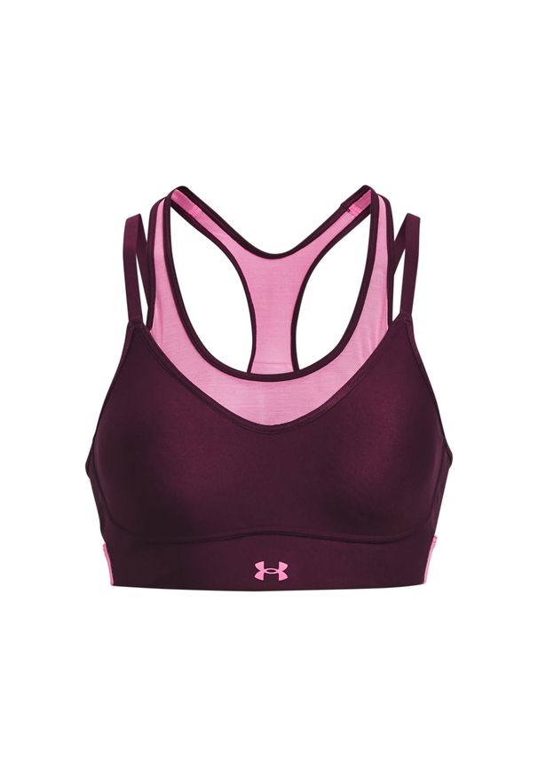 Stanik fitness cardio Under Armour Infinity Mesh Low. Kolor: fioletowy. Materiał: mesh. Sport: fitness