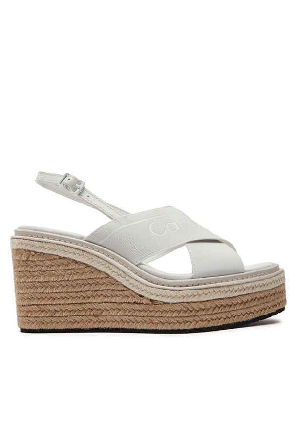 Calvin Klein Espadryle Wedge Sandal 50 He HW0HW01965 Biały. Kolor: biały. Materiał: materiał