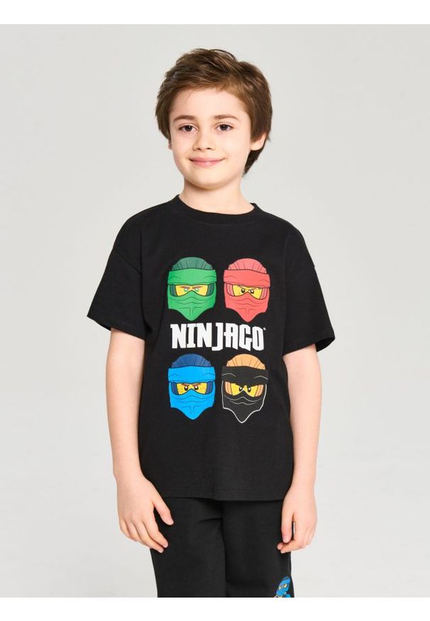 Sinsay - Koszulka Ninjago - czarny. Kolor: czarny