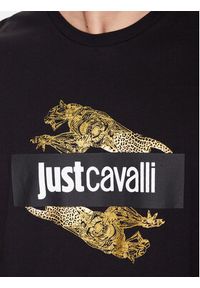 Just Cavalli T-Shirt 74OBHF07 Czarny Regular Fit. Kolor: czarny. Materiał: bawełna #3