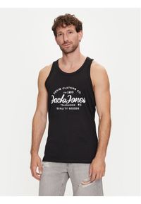 Jack & Jones - Jack&Jones Tank top Jjforest 12248622 Czarny Standard Fit. Kolor: czarny. Materiał: syntetyk