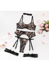 Intica - Zestaw bielizny z regulowanymi ramiączkami na romantyczny wieczór Arianne. Kolor: wielokolorowy. Materiał: tkanina #1