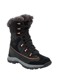 Buty do chodzenia damskie Jack Wolfskin Aspen High Texapore. Wysokość cholewki: za kostkę. Kolor: czarny. Materiał: materiał, skóra, syntetyk. Szerokość cholewki: normalna. Sport: turystyka piesza