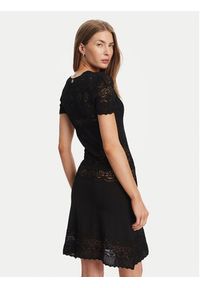 TwinSet - TWINSET Sukienka dzianinowa 251TT3212 Czarny Slim Fit. Kolor: czarny. Materiał: syntetyk #4