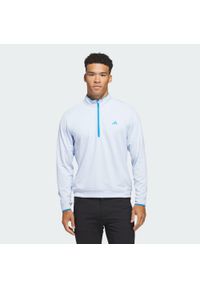Adidas - Koszulka Lightweight Half-Zip. Typ kołnierza: golf. Kolor: niebieski. Materiał: materiał. Sport: golf #1