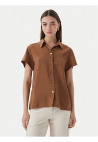 Marella Koszula Apice 2613111164 Brązowy Regular Fit. Kolor: brązowy. Materiał: wiskoza #1