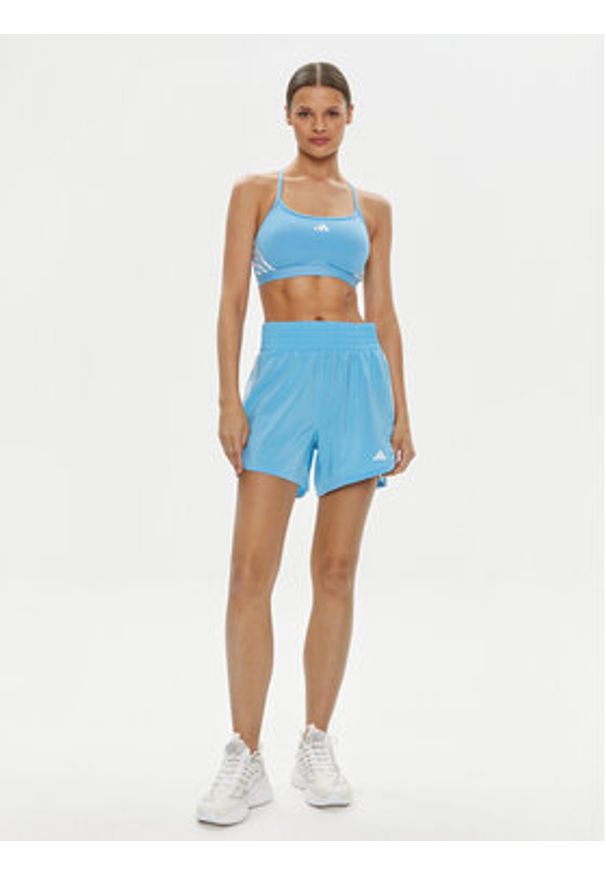 Adidas - adidas Biustonosz sportowy Aeroreact Training IU1722 Błękitny. Kolor: niebieski. Materiał: syntetyk