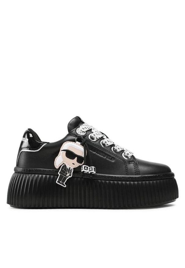 Karl Lagerfeld - KARL LAGERFELD Sneakersy KL42376N Czarny. Kolor: czarny. Materiał: skóra