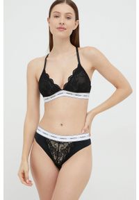 Guess stringi kolor czarny z koronki. Kolor: czarny. Materiał: koronka. Wzór: koronka #3