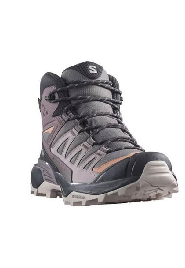 salomon - Buty trekkingowe damskie Salomon X Ultra Mid 360 Gtx Gore-tex. Wysokość cholewki: za kostkę. Zapięcie: sznurówki. Kolor: szary. Materiał: materiał. Szerokość cholewki: normalna. Styl: sportowy