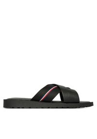TOMMY HILFIGER - Tommy Hilfiger Klapki Core Hilfiger Lth Criss C Sandal FM0FM05783 Czarny. Kolor: czarny. Materiał: skóra #1