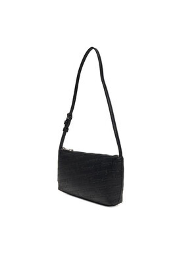 Tommy Jeans Torebka Tjw Must Aop Shoulder Bag AW0AW17867 Czarny. Kolor: czarny. Materiał: skórzane