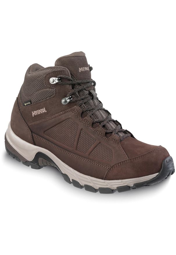 Buty trekkingowe męskie MEINDL Orlando Mid GTX, z membraną Gore-Tex. Kolor: brązowy. Technologia: Gore-Tex. Sport: turystyka piesza