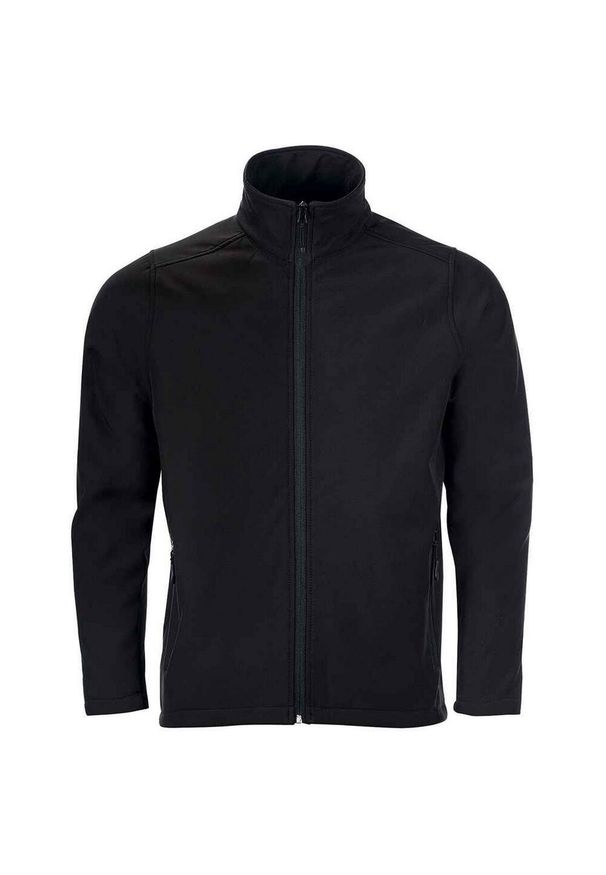 SOL'S - Męska Kurtka Soft Shell Race. Kolor: czarny. Sport: turystyka piesza