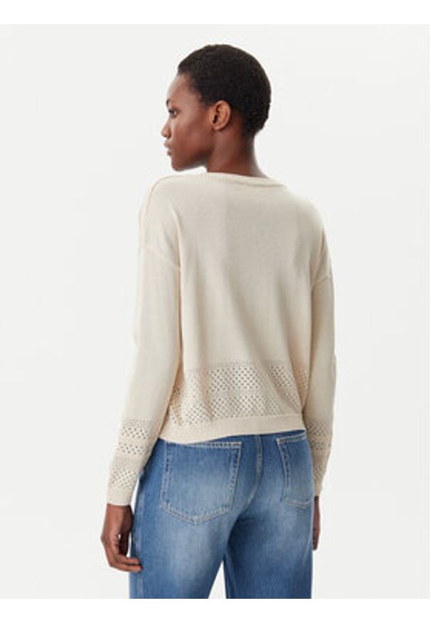 Gaudi Sweter 511BD53022 Beżowy Regular Fit. Kolor: beżowy. Materiał: syntetyk, wiskoza
