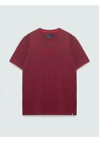 Big-Star - Koszulka męska w paski czerwona Garri 603. Kolor: czerwony. Materiał: materiał, bawełna, dzianina. Wzór: paski. Styl: klasyczny #6