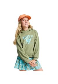 Roxy - Bluza z kapturem dla Dziewczynki HOPE YOU TRUST 2 Zielony. Okazja: na co dzień. Typ kołnierza: kaptur. Kolor: zielony. Materiał: poliester, bawełna, tkanina. Sezon: lato. Styl: casual #1