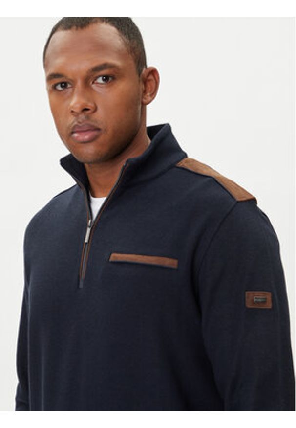 Bugatti Bluza 8500-85050D Granatowy Regular Fit. Kolor: niebieski. Materiał: bawełna