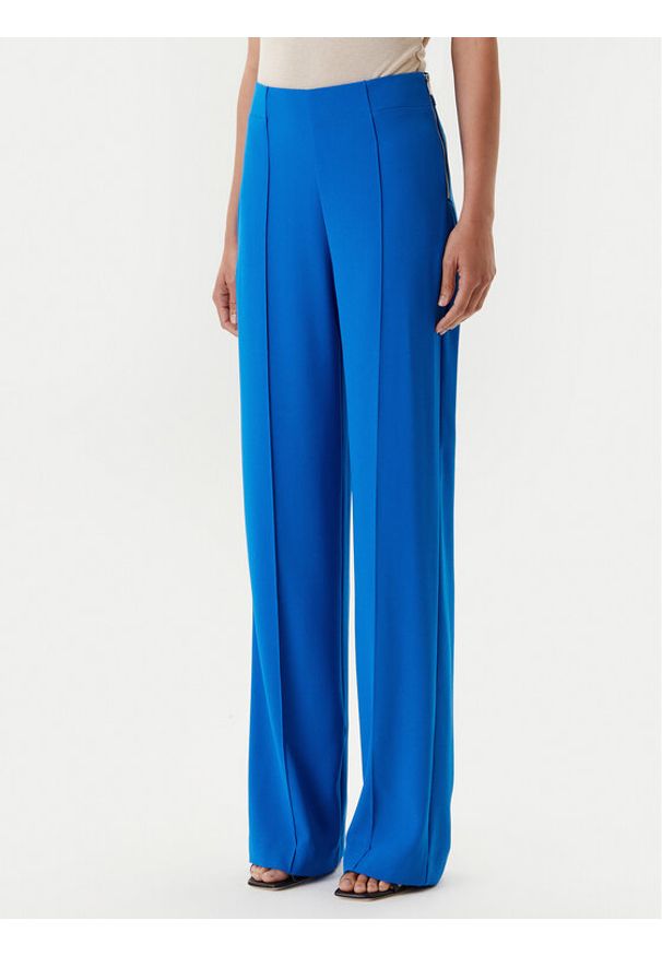 Morgan Spodnie materiałowe 241-PBARY Niebieski Straight Fit. Kolor: niebieski. Materiał: syntetyk