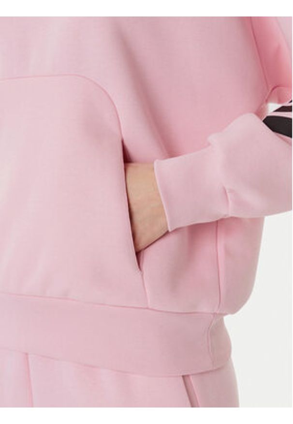 Adidas - adidas Bluza Future Icons 3-Stripes JE0183 Różowy Loose Fit. Kolor: różowy. Materiał: syntetyk, bawełna