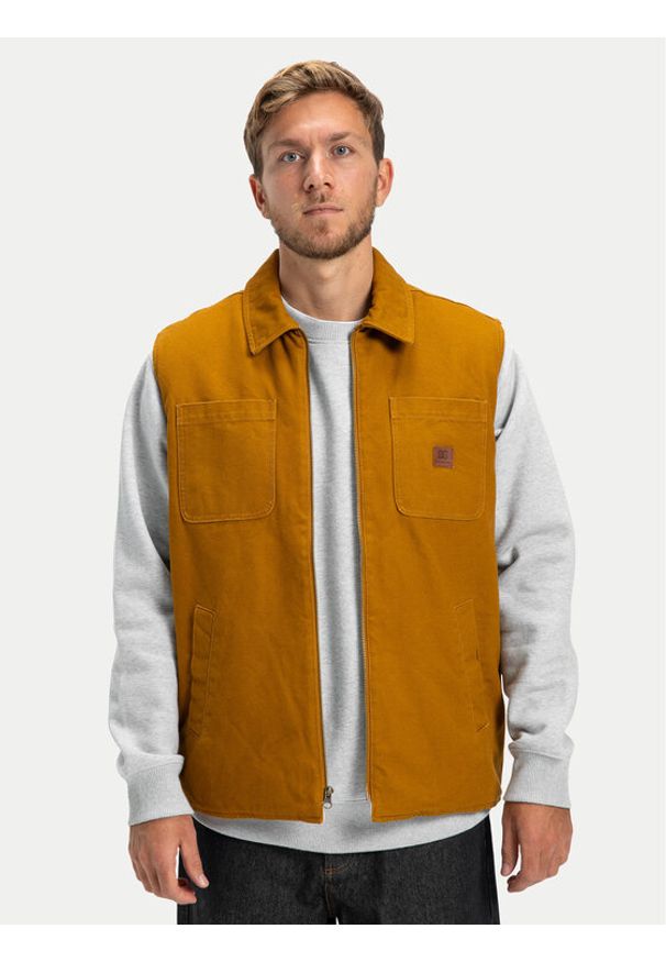 DC Shoes Bezrękawnik Keyless EDYJK03264 Brązowy Regular Fit. Kolor: brązowy. Materiał: bawełna. Długość rękawa: bez rękawów