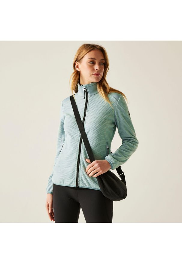 Regatta - Polar damski rozsuwany Ened. Kolor: zielony. Materiał: polar. Sport: turystyka piesza