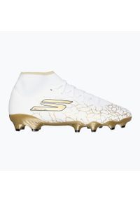 skechers - Buty piłkarskie męskie SKECHERS Razor 1.5 Academy FG. Kolor: biały. Sport: piłka nożna