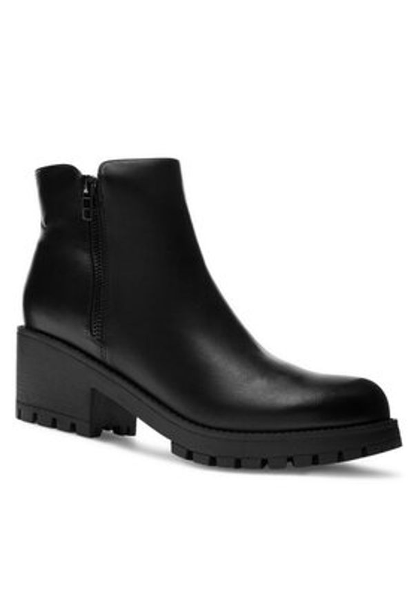 Jenny Fairy Botki JILL HY12618-3 Czarny. Kolor: czarny. Materiał: materiał