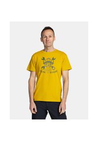 Bawełniana koszulka męska Kilpi SKULLY-M. Kolor: żółty. Materiał: bawełna