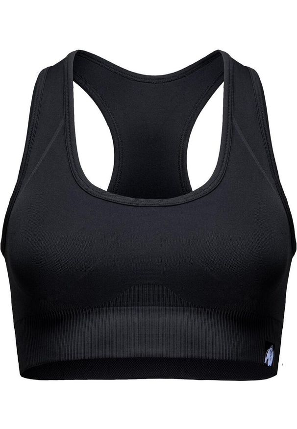 GORILLA WEAR - Yava Bezszwowe Biustonosz sportowy - Czarny. Kolor: czarny. Sport: fitness