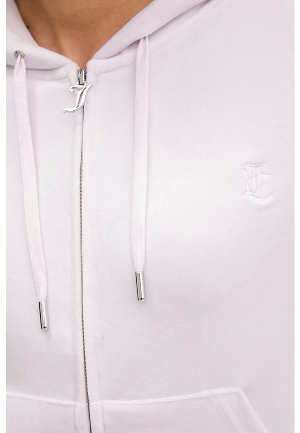 Juicy Couture - JUICY COUTURE Różowa bluza damska Robertson, Rozmiar M. Okazja: na co dzień. Kolor: różowy. Materiał: materiał. Styl: klasyczny, casual