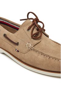 TOMMY HILFIGER - Tommy Hilfiger Półbuty Th Boat Shoe Core Suede FM0FM05387 Beżowy. Kolor: beżowy. Materiał: zamsz, skóra #5
