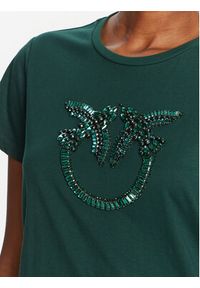 Pinko - PINKO T-Shirt Quentin 100535 A2RN Zielony Regular Fit. Kolor: zielony. Materiał: bawełna