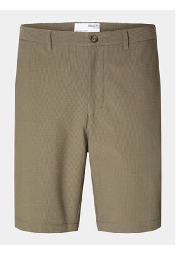 Selected Homme Szorty materiałowe Slhregular-Karl 16092367 Beżowy Regular Fit. Kolor: beżowy. Materiał: bawełna