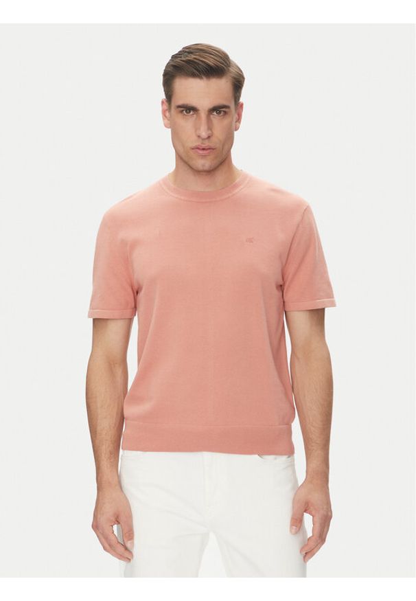 Calvin Klein T-Shirt Supima LV04LC333G Koralowy Regular Fit. Kolor: pomarańczowy. Materiał: bawełna
