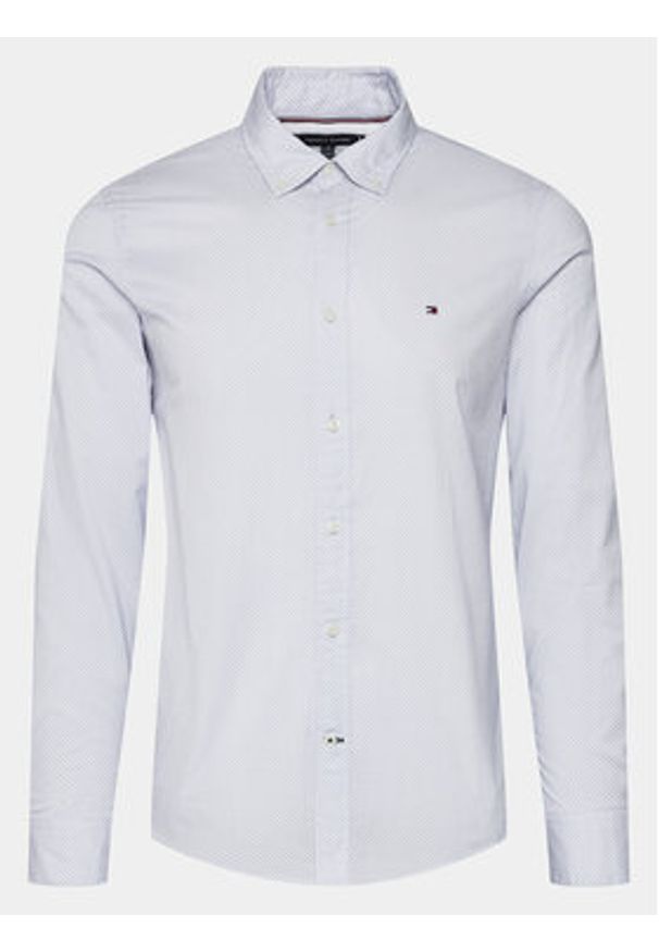 TOMMY HILFIGER - Tommy Hilfiger Koszula MW0MW33762 Błękitny Regular Fit. Kolor: niebieski. Materiał: bawełna