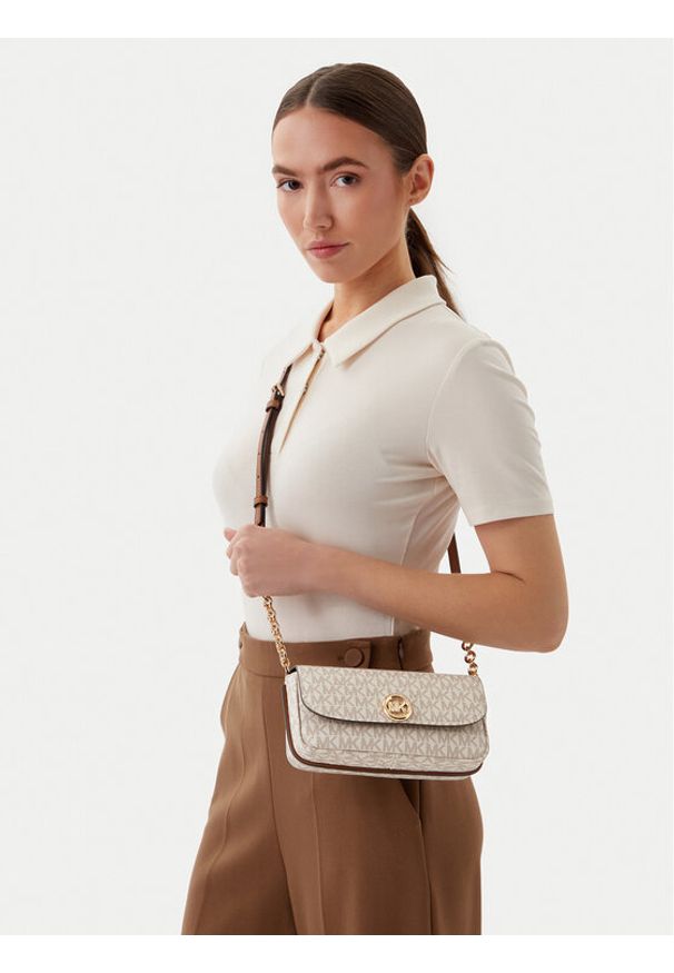 MICHAEL Michael Kors Torebka Nolita 32S6GY5C5B Écru. Kolor: kremowy. Materiał: skórzane