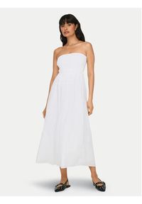 only - ONLY Sukienka letnia Claudia 15343044 Biały Regular Fit. Kolor: biały. Materiał: bawełna. Sezon: lato #5