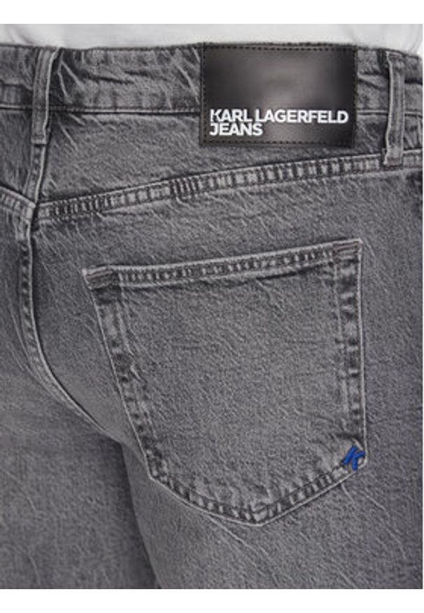 Karl Lagerfeld Jeans Szorty jeansowe A2M10082 Szary Slim Fit. Kolor: szary. Materiał: bawełna