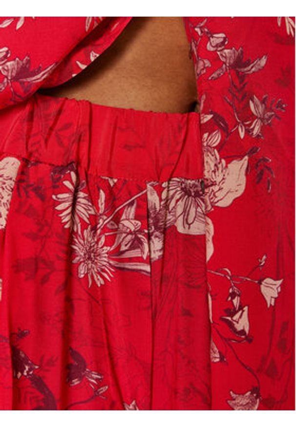 ViCOLO Spodnie materiałowe TB1274 Czerwony Relaxed Fit. Kolor: czerwony. Materiał: wiskoza