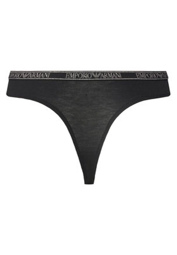 Emporio Armani Underwear Komplet 2 par stringów EW000402 AF10889 MC005 Czarny. Kolor: czarny. Materiał: wiskoza