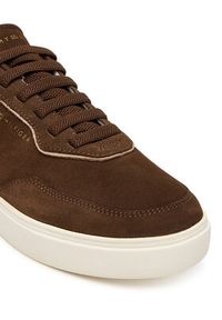 TOMMY HILFIGER - Tommy Hilfiger Sneakersy Casual FW0FW09050 Brązowy. Okazja: na co dzień. Kolor: brązowy. Materiał: zamsz, skóra #6