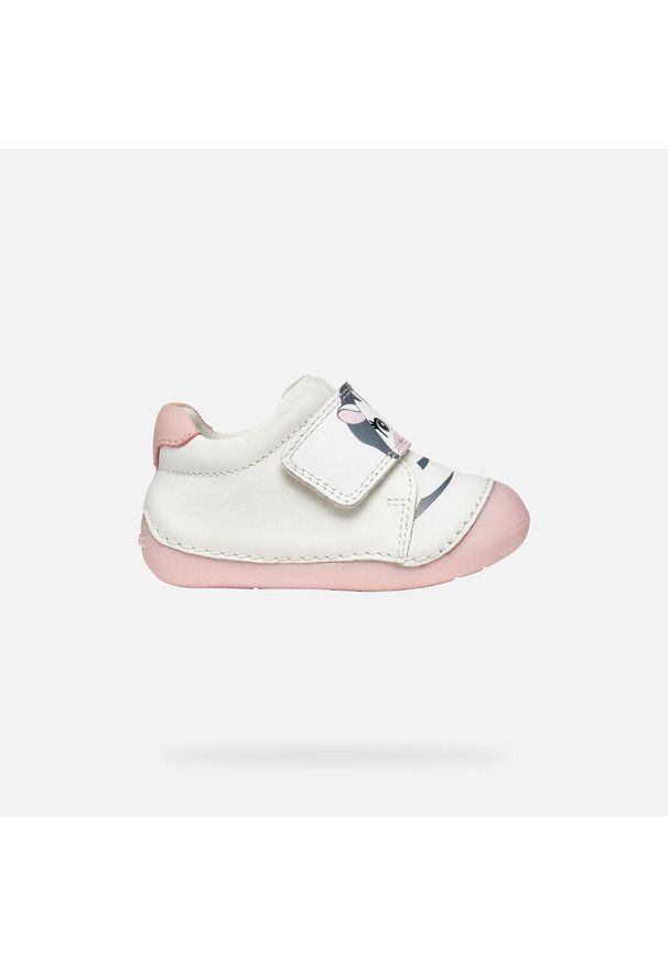 Buty dziecięce Geox Tutim. Kolor: biały, różowy, wielokolorowy