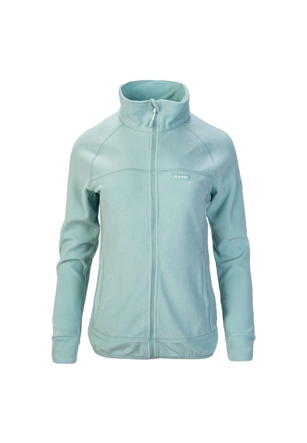 Hi-tec - Damska Bluza Polarowa Sauli. Kolor: turkusowy, niebieski, wielokolorowy, biały. Materiał: polar. Sport: turystyka piesza