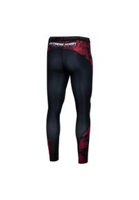 Legginsy sportowe męskie EXTREME HOBBY HAVOC. Kolor: czerwony. Materiał: elastan, poliester