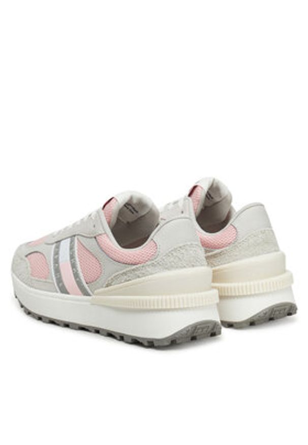 Tommy Jeans Sneakersy Tjw Tech Runner EN0EN02743 Różowy. Kolor: różowy. Materiał: skóra, zamsz